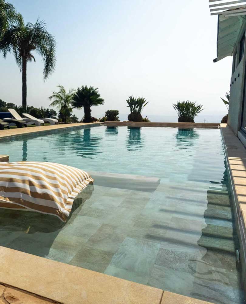 pool liner stonetile golden