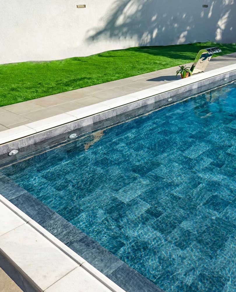 pool liner stonetile grey